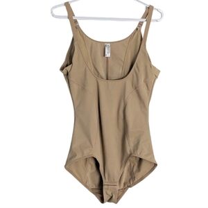 Flexees shapewear Ultra Firm Control Torsette Body Briefer tan nude size 2XL T4